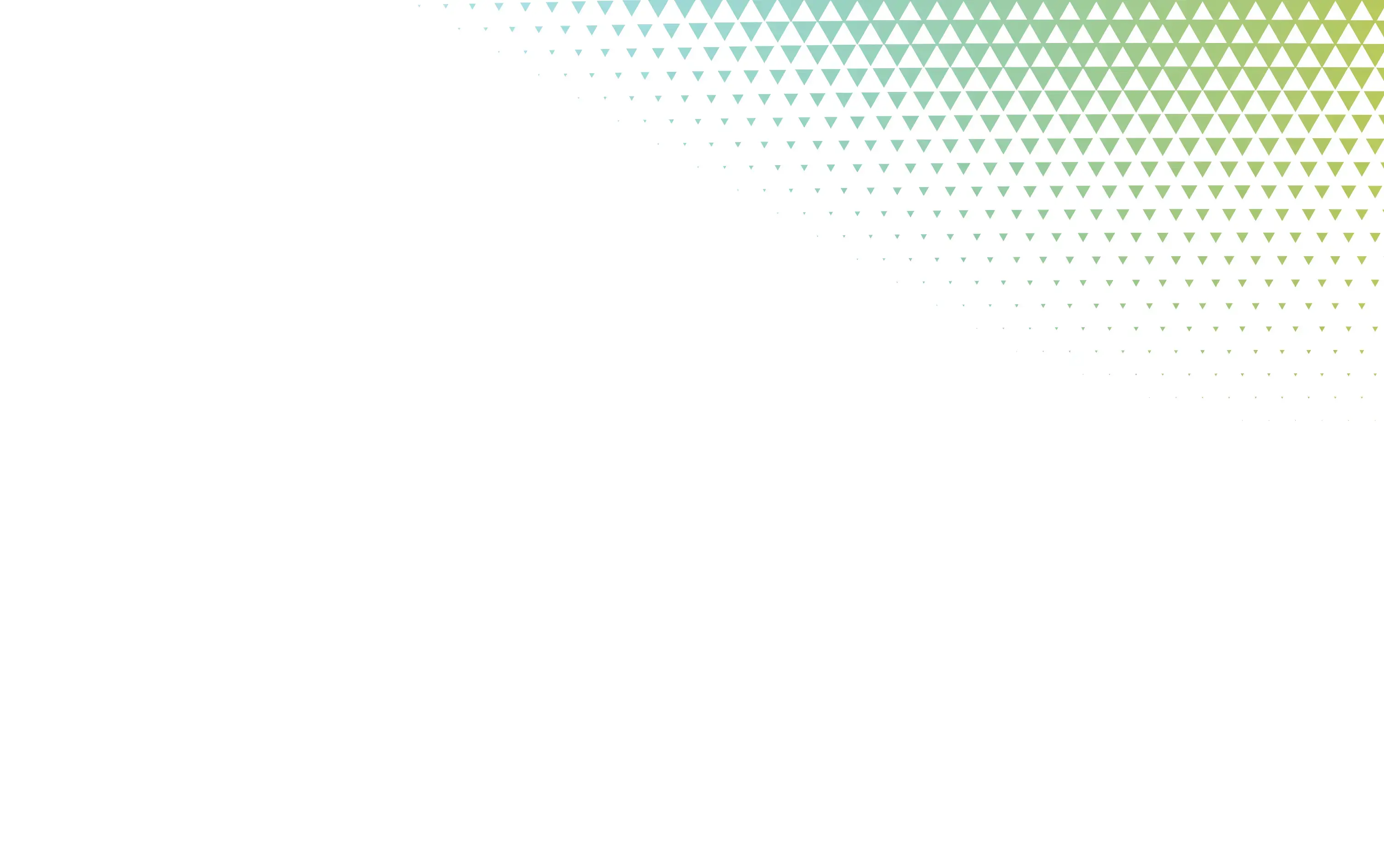 An assortment of green and teal triangle patterns on a white background