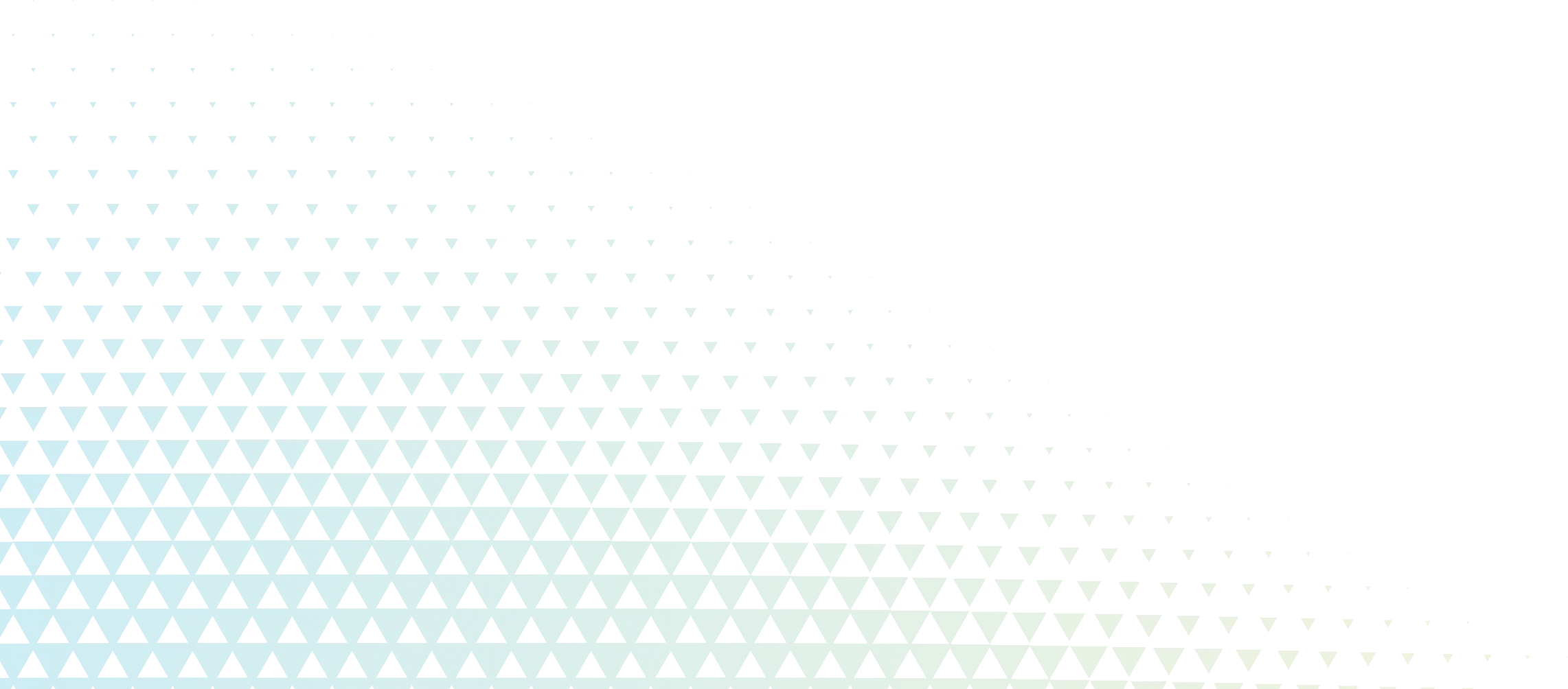 An assortment of green and teal triangle patterns on a white background